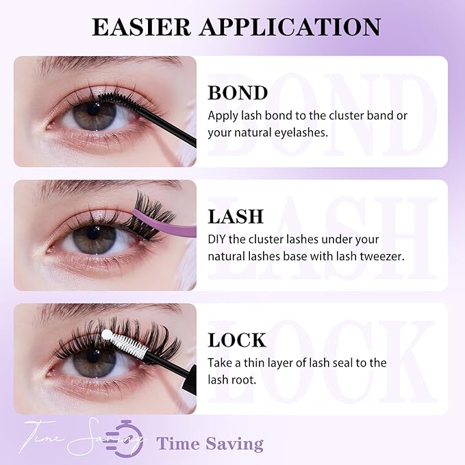 B&Qaugen Lash Clusters B04 DIY Eyelash Extensions(B04,8-18MIX)