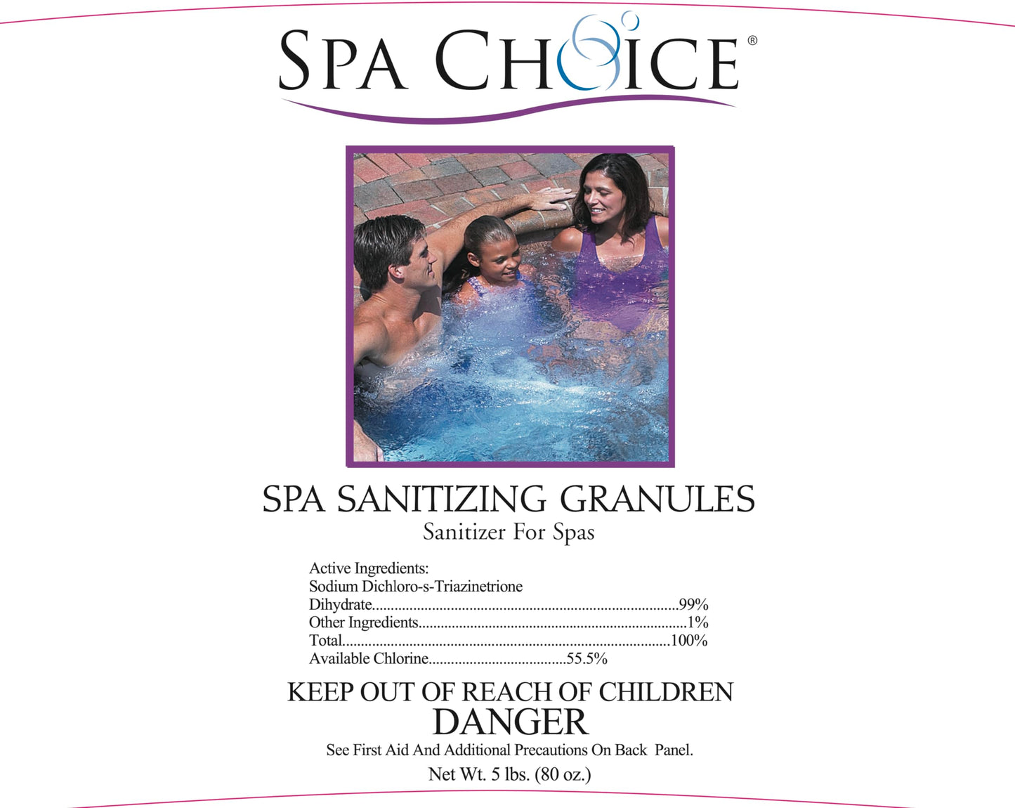 SpaChoice 5-Pounds 2-Pack Premium Spa Sanitizing Granules, Spa Chlorine Granules for Hot Tub, Made in USA