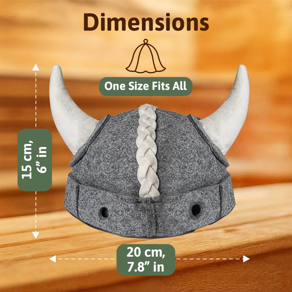 Sauna Hat Viking Banya Hat for Men - Hats Sauna Cap Finnish Ukraine Mens Sauna Hat for Women and Men Gray
