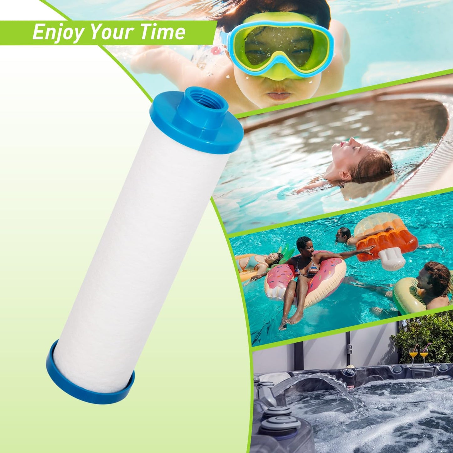BLUEFLO Hot Tub Filter Disposable Pool and Spa, Garden Hose Pre Filter, Replaces for Filbur FC-3128, Pleatco PPS2100, PP6903, 1 Pack