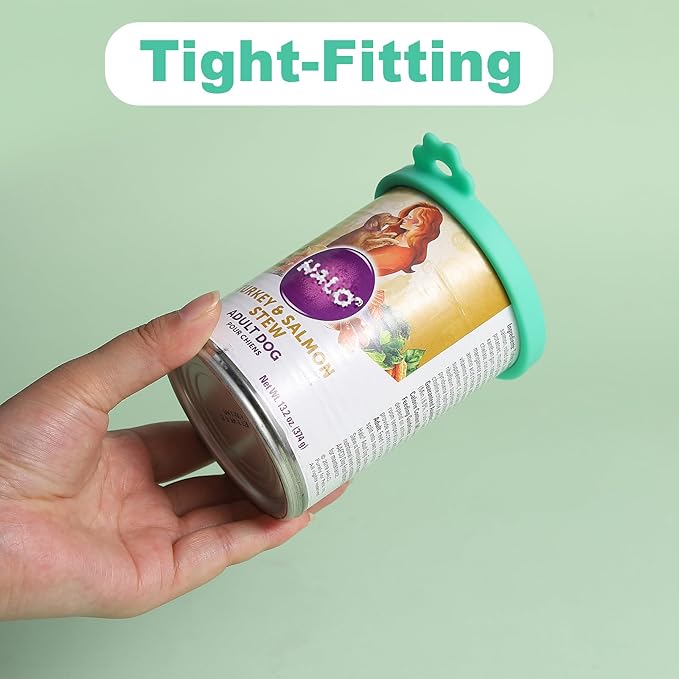 COMTIM Can Covers for Dog Food Cans, Silicone Pet Dog Food Can Covers Lids for 13 oz 12.5 oz 13.5 oz Cans...or Cat Food Cans 6 oz, Reusable Can Toppers Can Saver Covers for Canned Goods