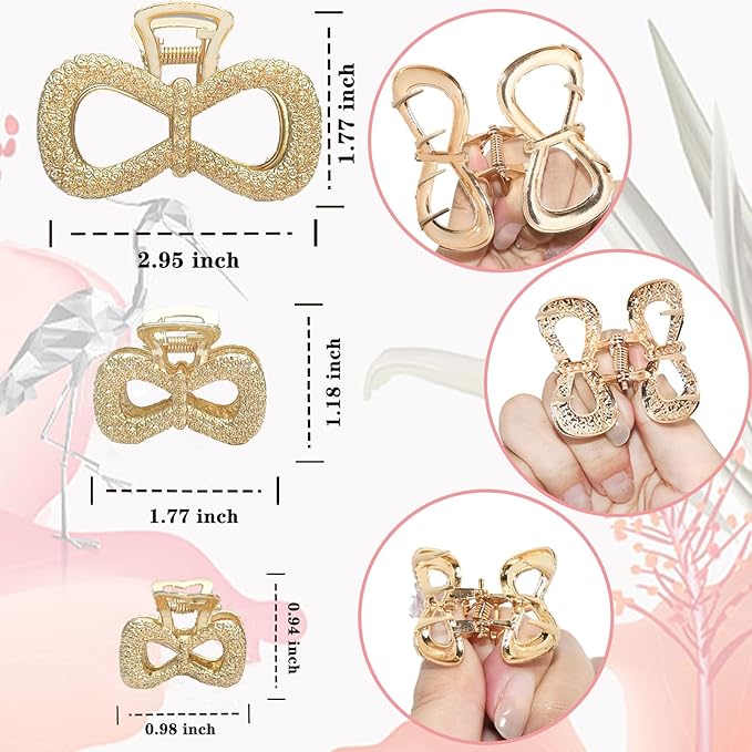 9 Pack Metals Mini Hair Clips for Women Mom Wife Daughter Girls Girlfriends,Medium Hair Claw Clips for Long Hair,Small Cute Gifts for Female with Thick Hair or Thin Hair