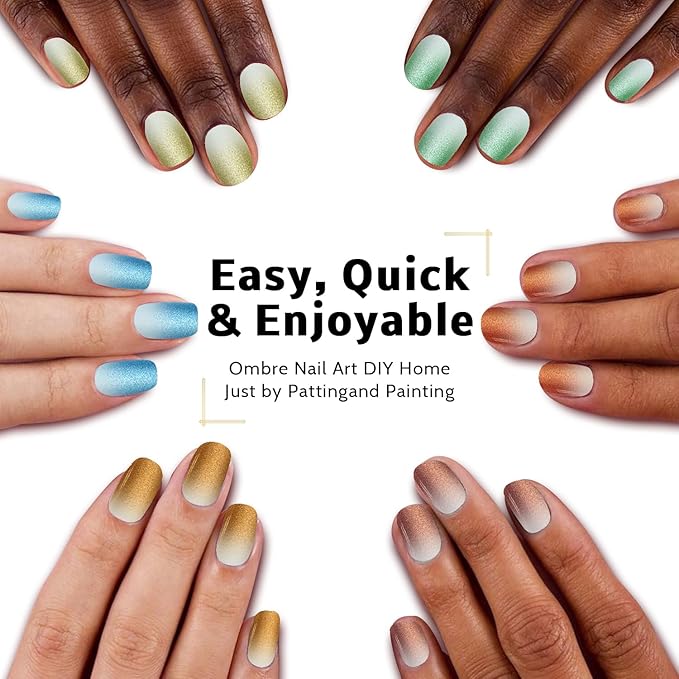 Chrome Metallic Gel Polish, Ombre Nails Colors Palette, Gold Silver Effect 3D Metal Painting Gel Nail Art Reflective Glitter Holographic Liner Sparkling No Wipe UV LED Cured (9 Colors M)