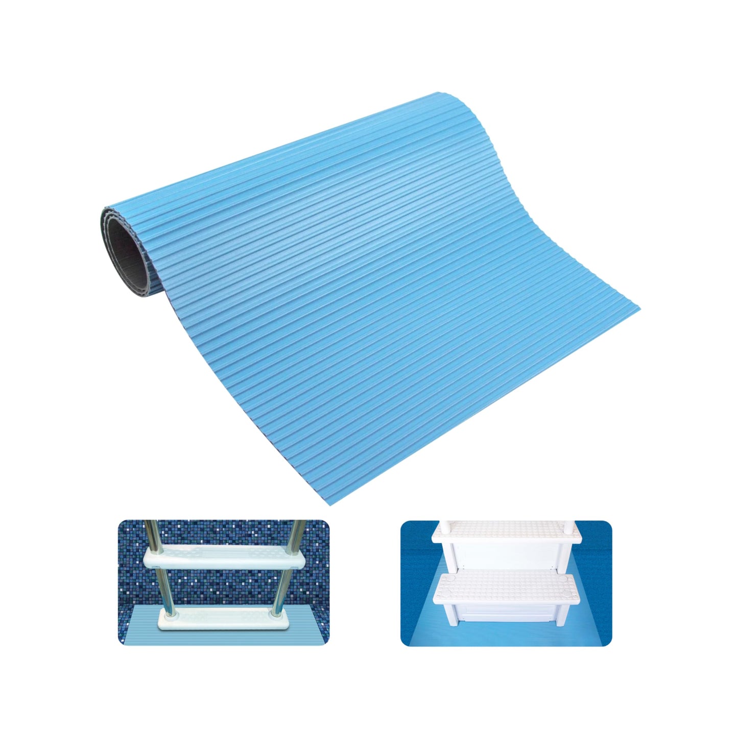 SWIMLINE HYDROTOOLS Protective Pool Ladder Mat for Above Ground Pools – Safety & Stability for Stairs, Steps & Ladders – Premium Durable Material, 30" x 36"