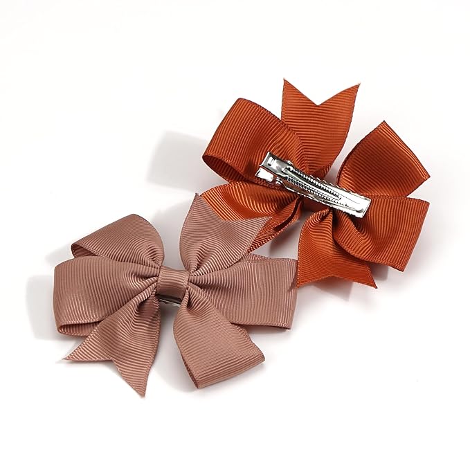 CÉLLOT 70pcs 3 Inch Boutique Grosgrain Ribbon Pinwheel Hair Bows,Toddler Bows Hair Clips for Baby Girls Birthday Gifts In Pair