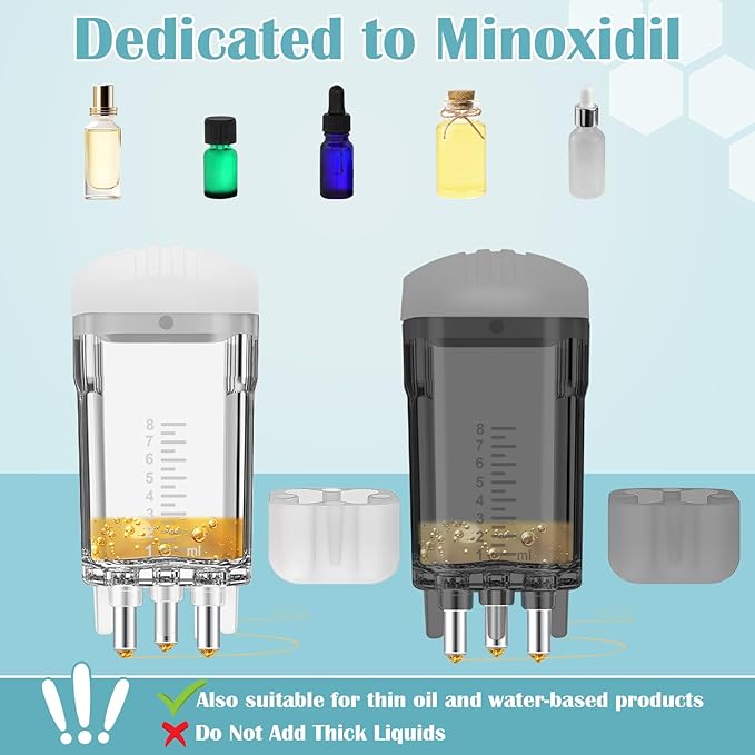 2 PCS Minoxidil Applicators with Cleaning Brush and Dropper, Anglecai Scalp Applicator Comb for Hair Oil Applicator Brush, Minoxidil Brushes for Scalp Applicator Comb for Hair Growth