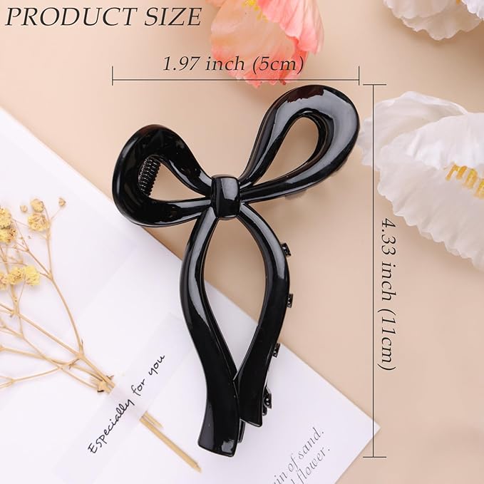 4 Pcs Bow Hair Clips Elegant Hair Claw Butterfly Hair Accessories for Girls Nonslip Butterfly Clips Hair Styling Accessories for Women