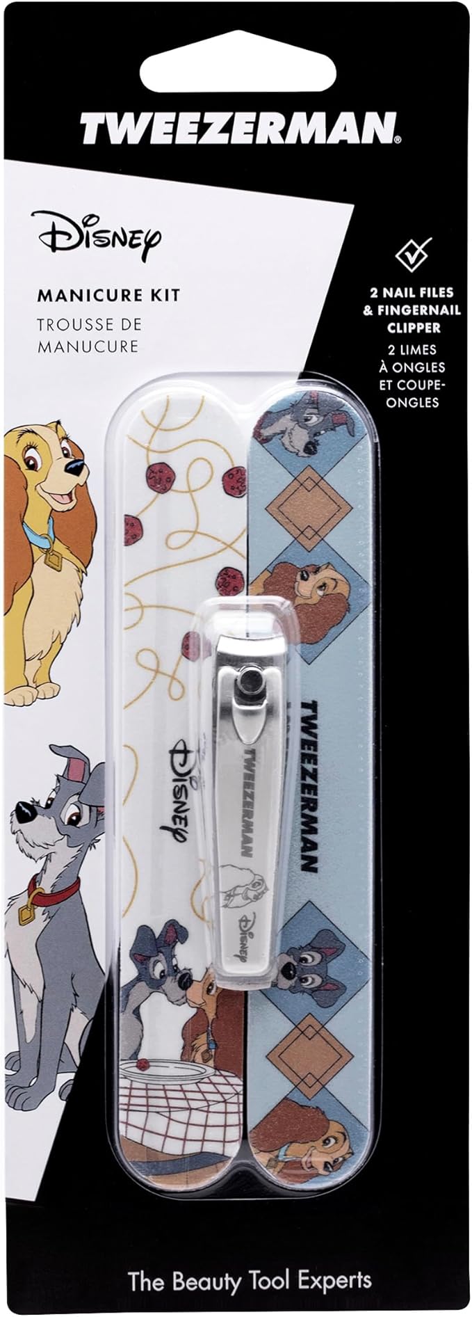 Tweezerman Disney's Lady and the Tramp Manicure Kit - Fingernail Clipper with Two Nail Files