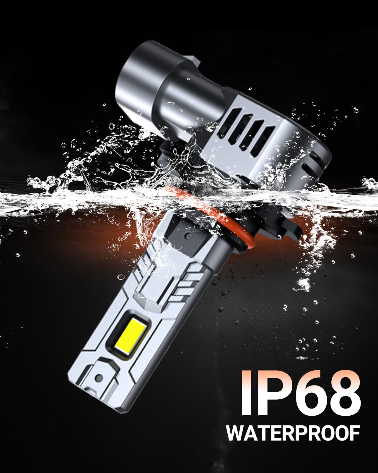 SEALIGHT 9005/HB3 Bulbs 9x Brightness 50000LM Extra Wide View, HB3 9005 LED Fog Bulb Canbus Ready 70000Hrs with 14000RPM Cooling Fan, Pack of 2