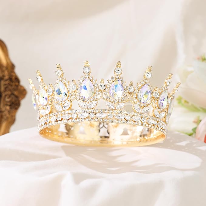 Queen Crown for Women Crystal Tiara for Women Rhinestone Wedding Headband for Bride Hair Accessories for Costume Birthday Party Prom
