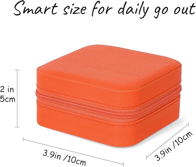 Travel Jewelry Case Small Jewelry Box Jewelry Organizer Storage Case Portable PU Leather Mini Jewelry Travel Case for Girls Womens Earring, Necklace, Rings,Bracelets