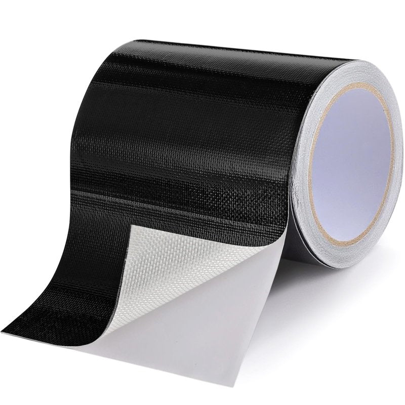 ForraFun Rv Awning Repair Tape 5'' x 32.8FT Heavy Duty Waterproof Tent Repair Tape for Tarp, Parasol, Canopy, Car and Boat Covers, Patch Kit Outdoor UV Proof, Black