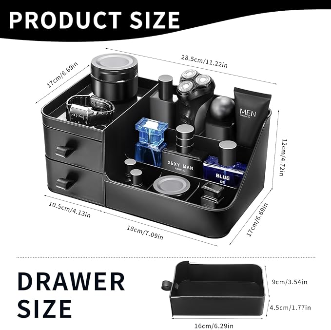 Cologne Organizer for Men,Dresser Organizer, Mens Organizers,Perfume Organizers, Cologne Stand, Organizador de Perfumes,Shelf for Bathroom Counter,Bathroom Countertop Storage,Easter Gifts for Men