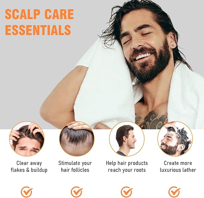 Scalp Massager Shampoo Brush, Scalp Scrubber for Dandruff & Build Up, Scalp Massager Hair Growth - 100% Silicone, Plastic Free