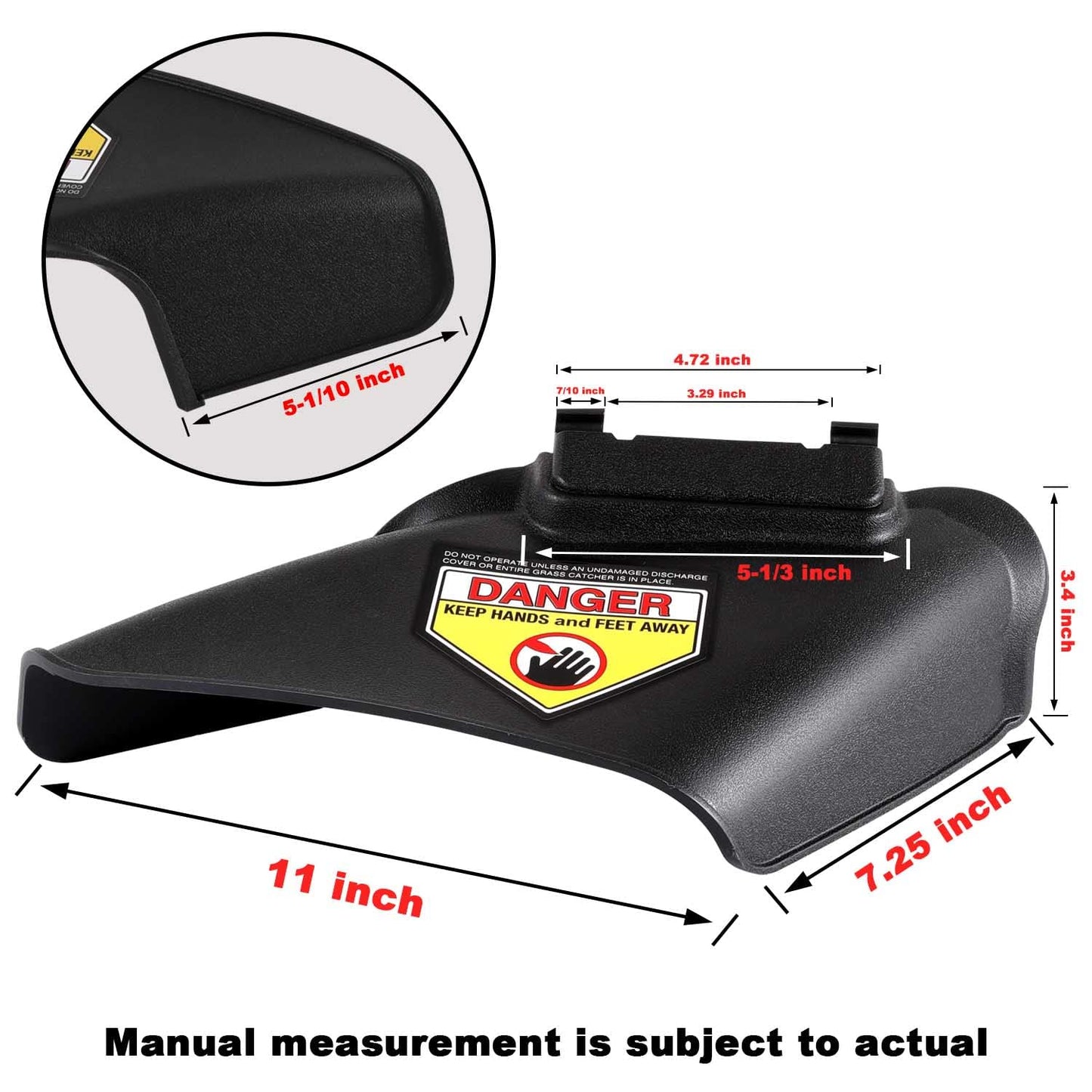 Lawn Mower 731-07486 Side Discharge Chute for Most 21" Hand Pushed Lawn Mower Compatible with Craftsman Columbia Huskee Troy Bilt Yard-Man MTD TB110, TB130, TB220, TB230 & 11A, 12A Series Mowers