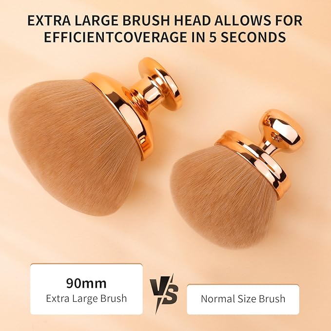 docolor Self Tanner Brush Extra Large Body Makeup Brush, 3.5 Inch Width, Soft synthetic hair Tanning Brush for Foundation, Self-tanners, Bronzer, Powder Self Tan Back Applicator Face&Body Makeup Brush