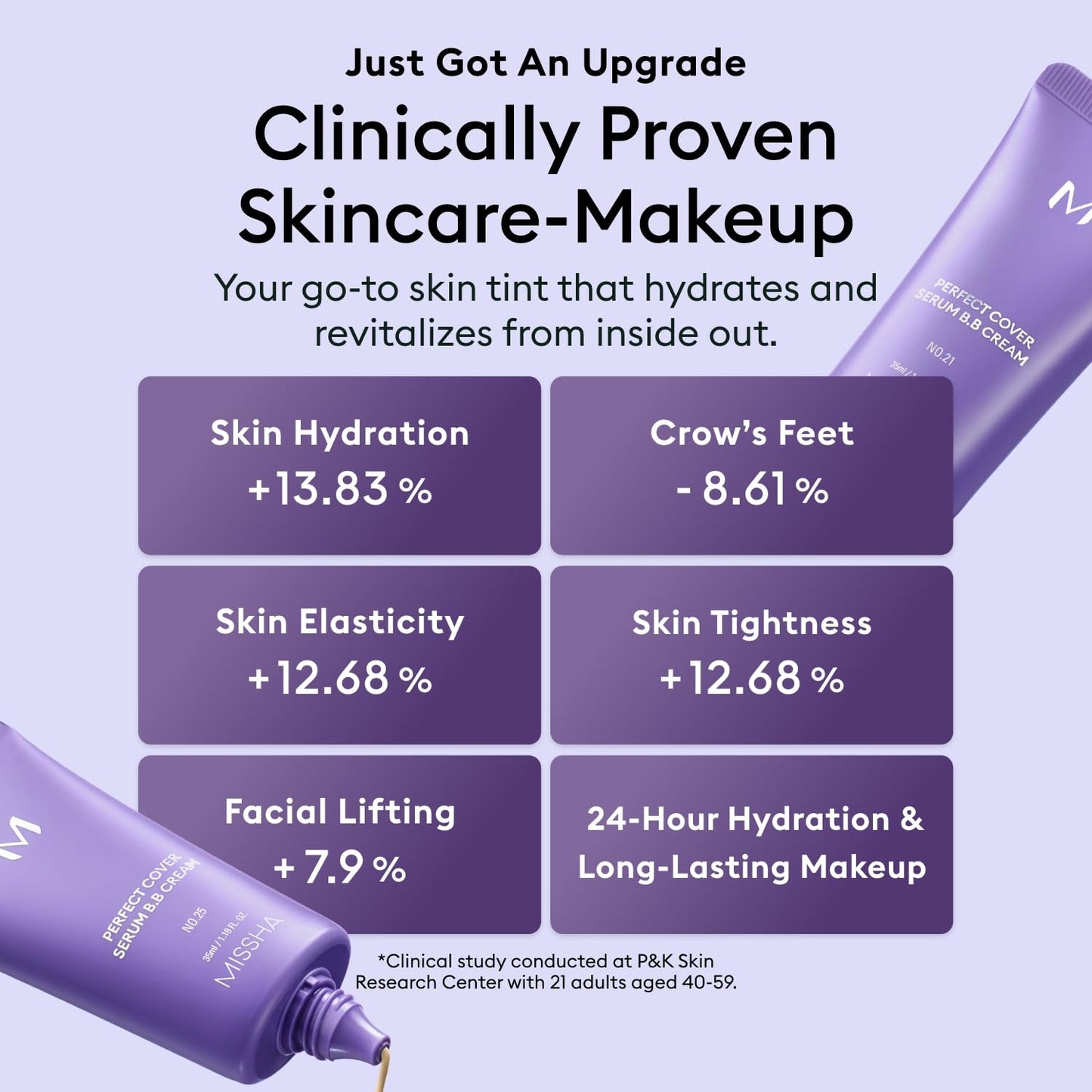 MISSHA M PERFECT COVER SERUM BB CREAM No.21 Light Beige - Light with Cool Undertone, Skin Tint, Tinted Moisturizer, Skin Care Foundation Makeup, Korean Makeup,1.18 Fl oz