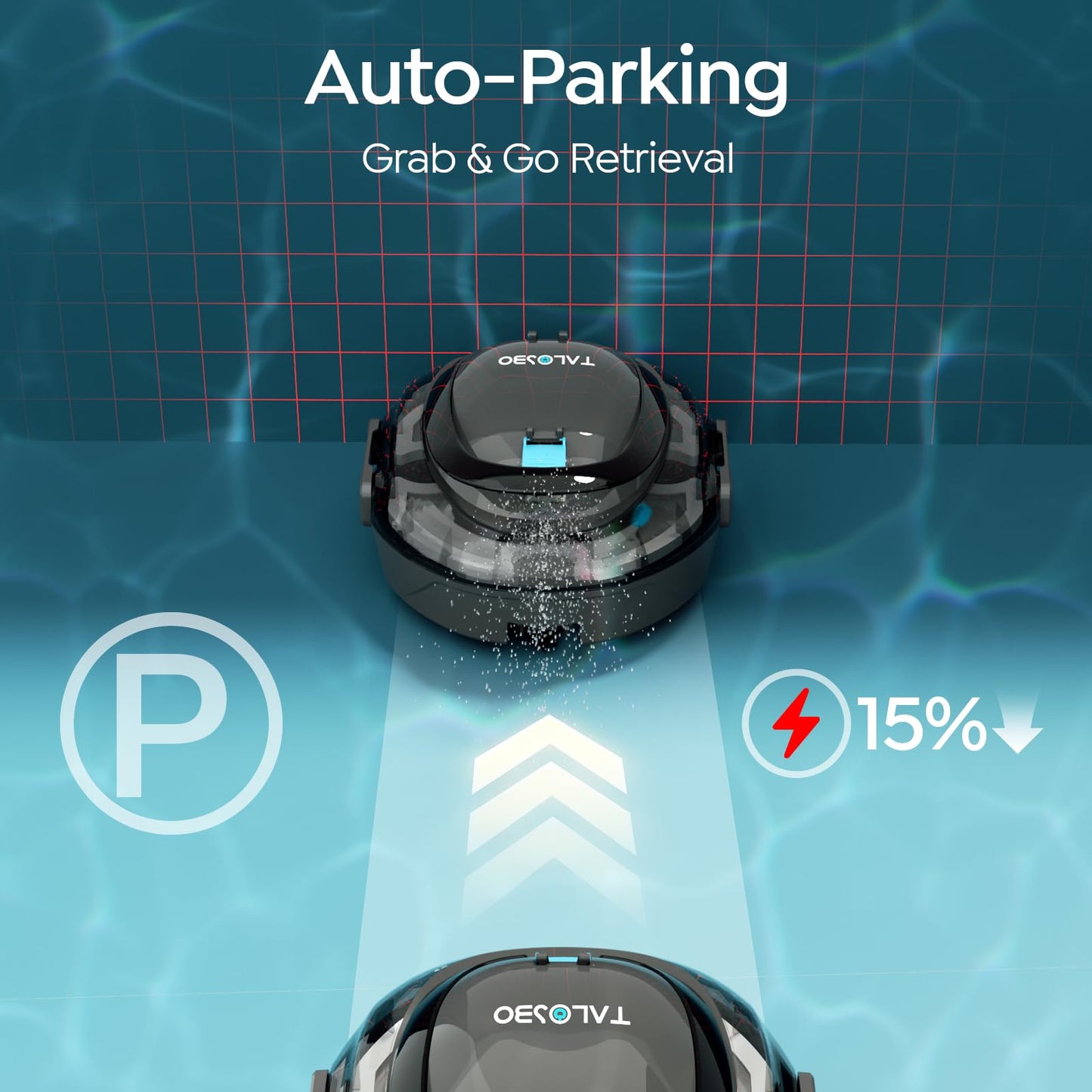 [2026 New] TALOSBO S2 Robotic Pool Cleaner – Dual-Layer Filtration, 90-Min Runtime, Powerful Cordless Pool Vacuum for Above-Ground & Flat Pools, Efficient Debris Removal & Auto-Parking Design