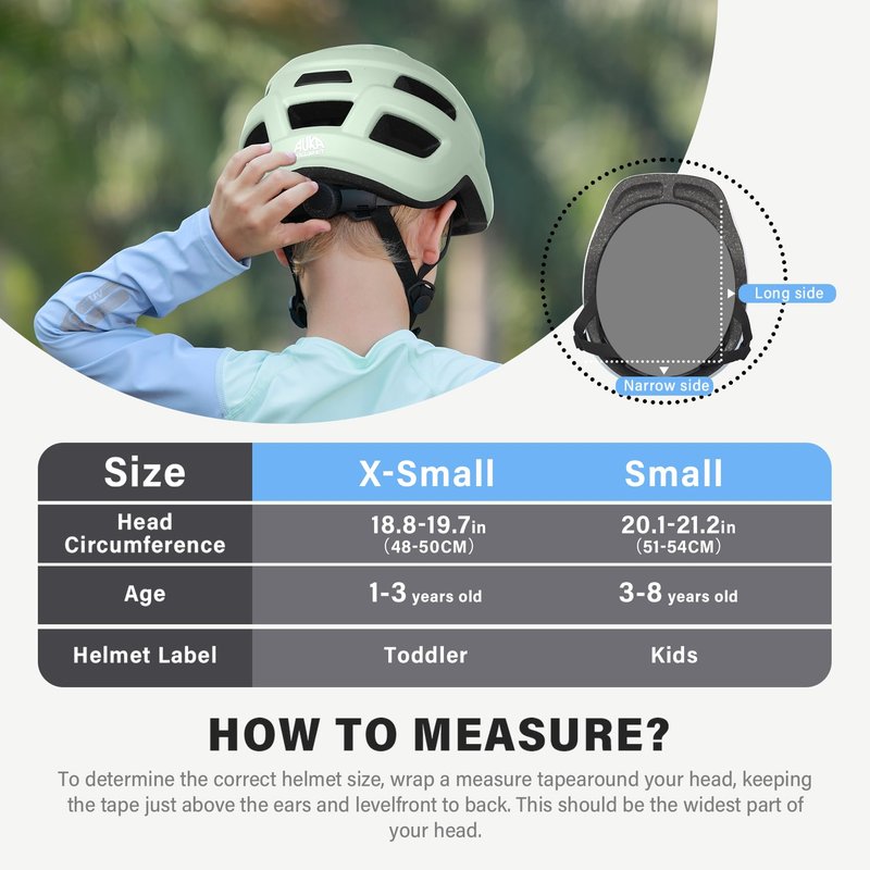 Toddler Kids Bike Helmet, Adjustable Infant Baby Bicycle Helmet for Age 3-5-8 Years Child Boys Girls, Lightweight for Multi-Sport Scooter Skateboard, 2 Sizes