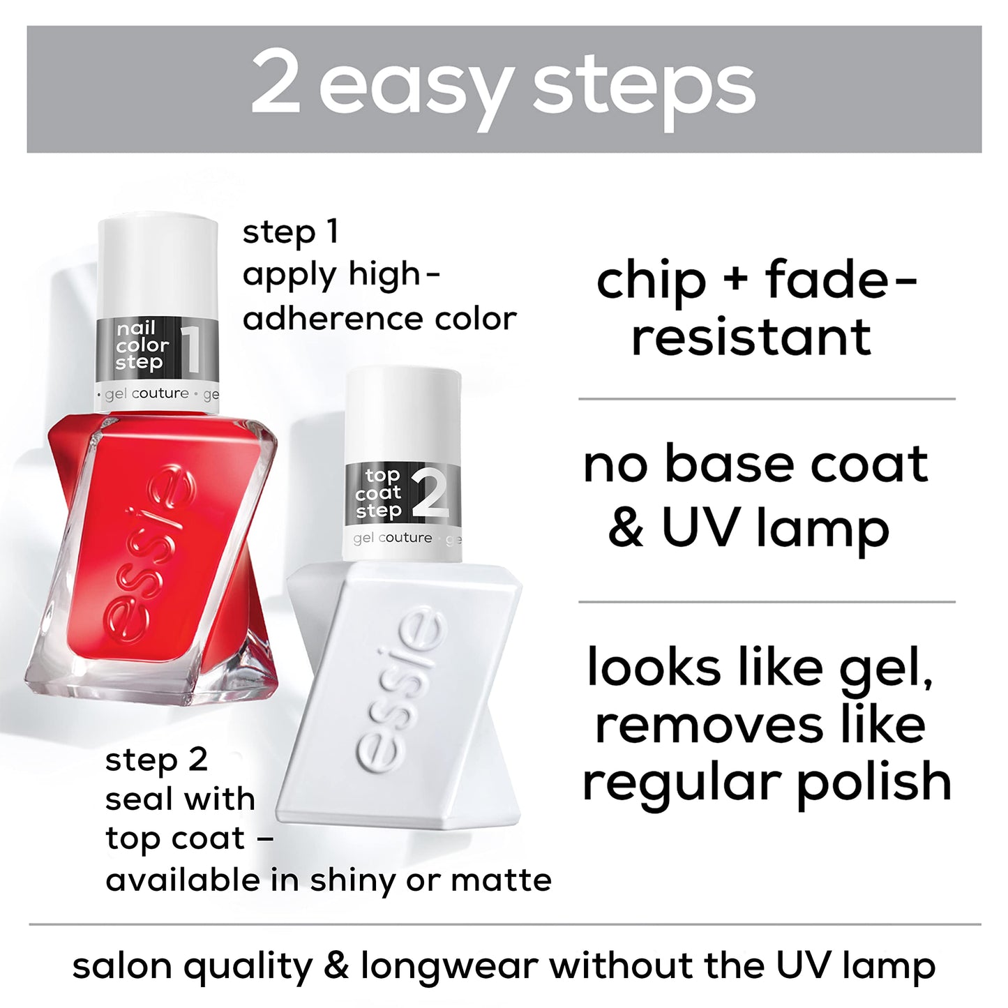 essie Gel Couture Longwear Nail Polish, Light Pink, Sheer Fantasy, 0.46 Ounce (Pack of 2)
