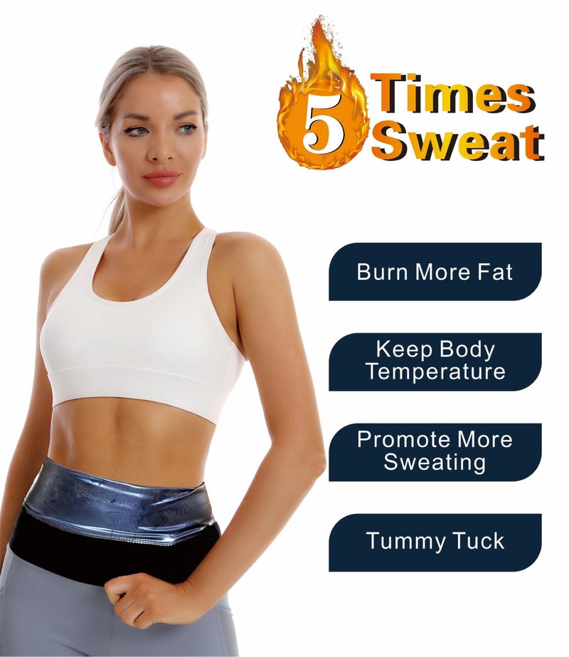 Dokelovy Sauna Suit Waist Trainer Band for Women, Waist Trimmer for Weight Loss Shapewear Slimming Belt for Workout Yoga Gym