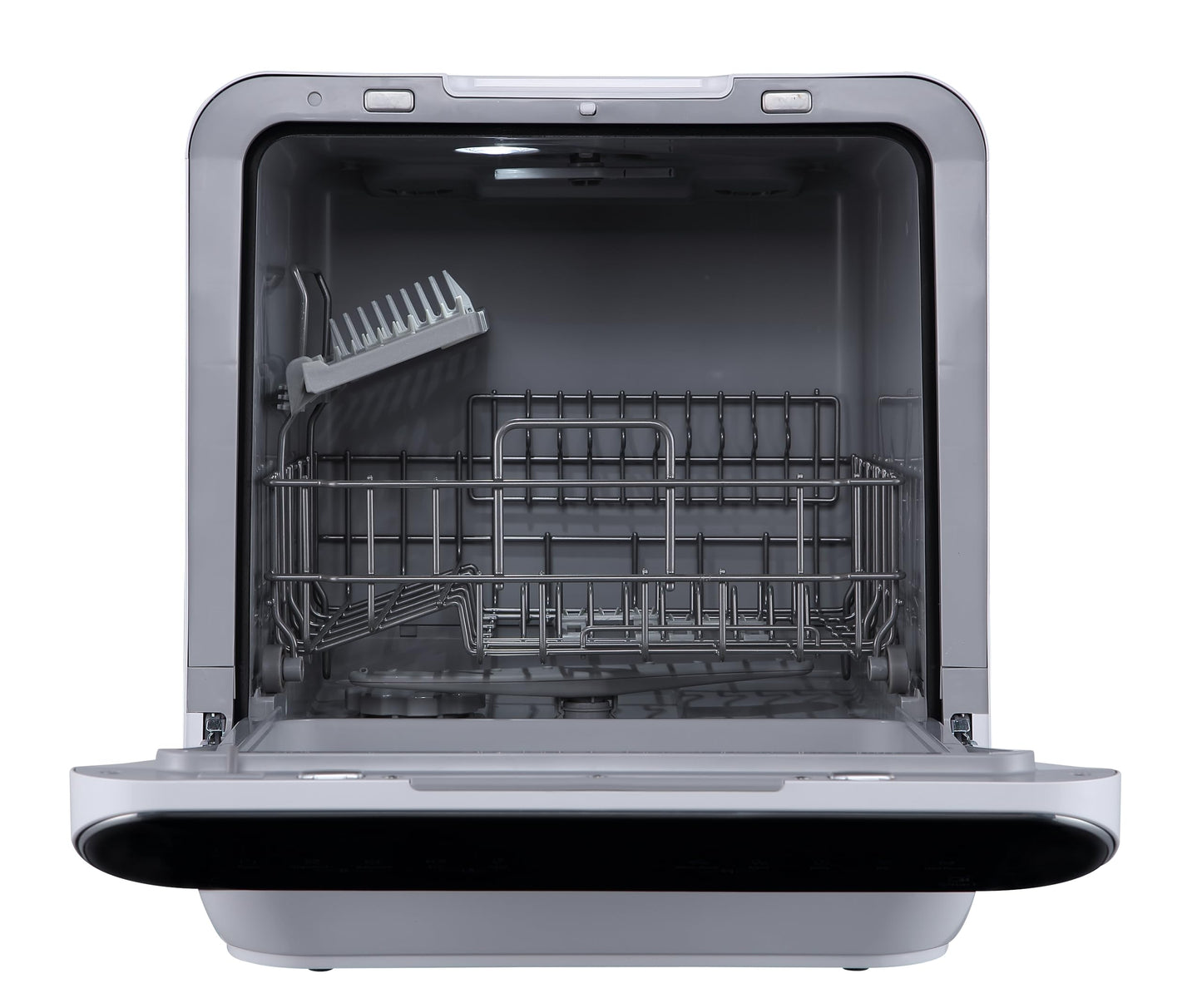 Hamilton Beach Portable Countertop Dishwasher No Hookup Unit with 6-Liter Water Bank for Tabletop, Apartment, or RV, Compact Dishwashing and Drying Machine, Delay Timer, Rapid Cleaning