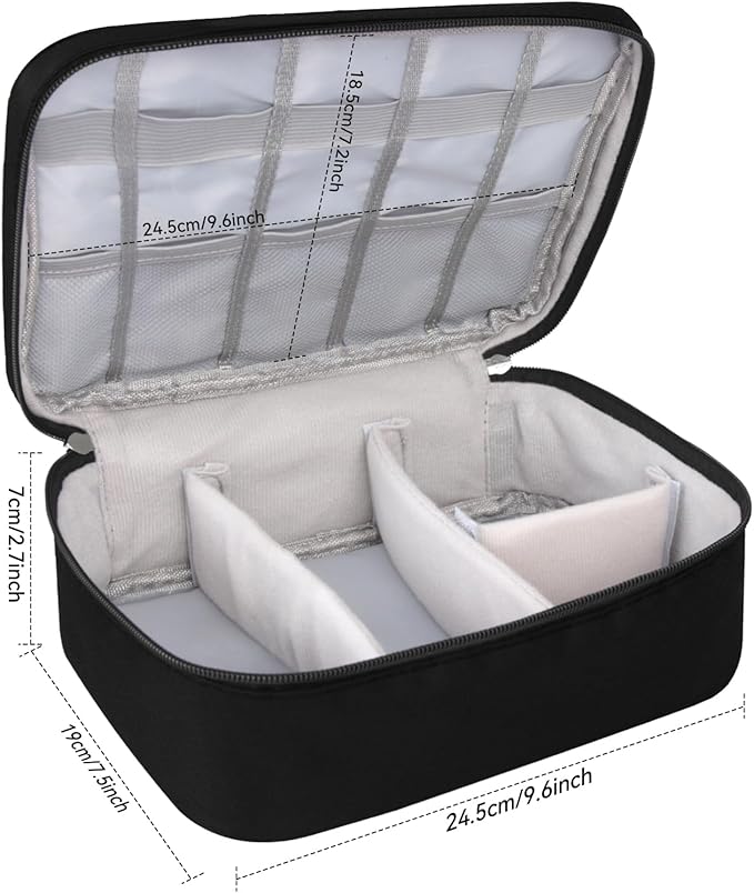 Barber Tools Bag Barber Case Hair Tools Travel Bag Clipper Guard Holder for Clippers and Supplies Hair Cutting Scissors Storage Bag Portable Clipper Storage Holder Organizer for Hair Cutting (Black)