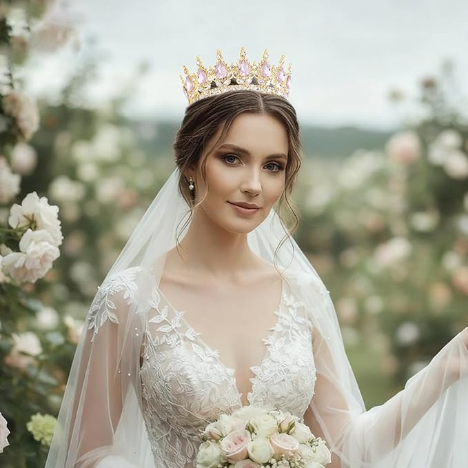 YOUlDIANZI Queen Crown Rhinestone Wedding Crowns and Tiaras for Women Costume Party Hair Accessories Princess BirthdayCrown Crystal BridalCrown