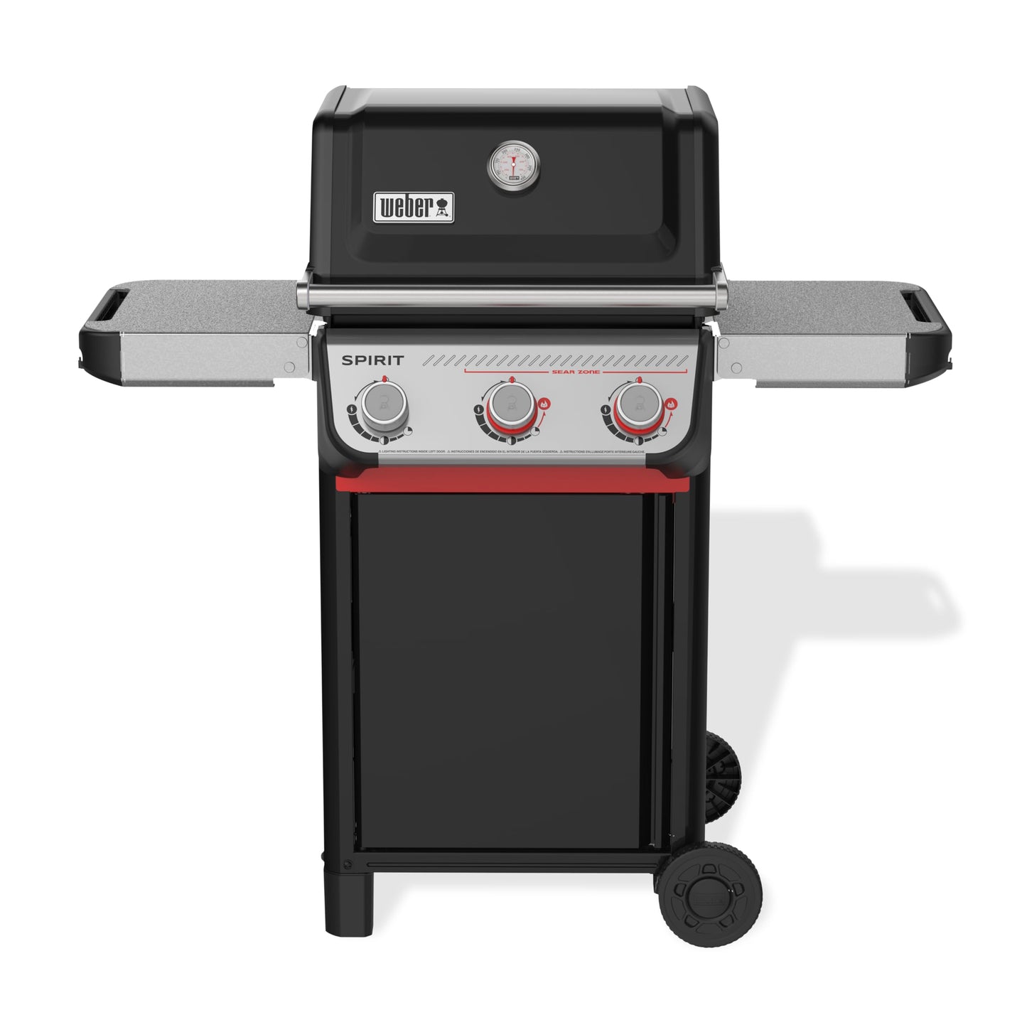 Weber Spirit E-325 Liquid Propane Gas Grill for Outdoor Cooking and BBQ, 3 Burners and 2 Boost Burners, Black â Porcelain-Enameled Cast-Iron Grates, Sear Zone