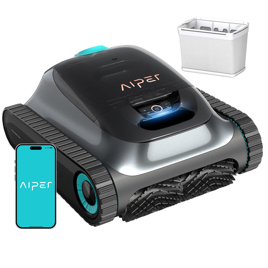 (2026 Upgrade) Aiper Scuba S1 Robotic Pool Cleaner, Weekly Custom Cleaning Plan, 270 Min Runtime, Over-the-Waterline Scrubbing, Smarter Navigation with 11 High-Precision Sensors, App Support-Gray