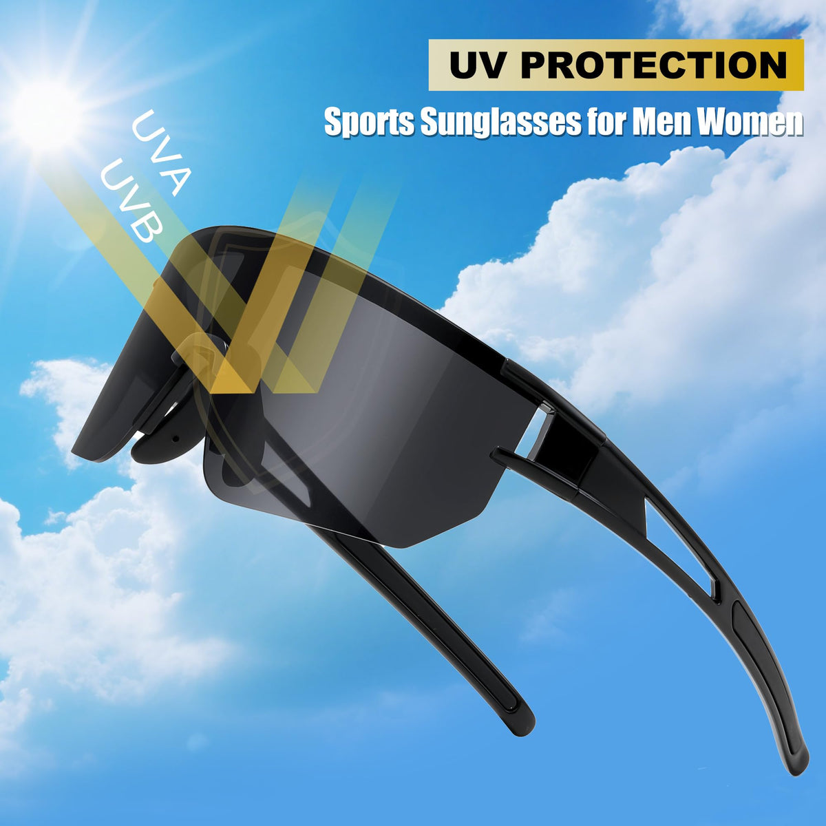 BUYAGE 3PACK Sports Sunglasses for Men Women Youth Baseball Softball 80s Sunglasses for Boys Girls 8-16 Cycling Glasses