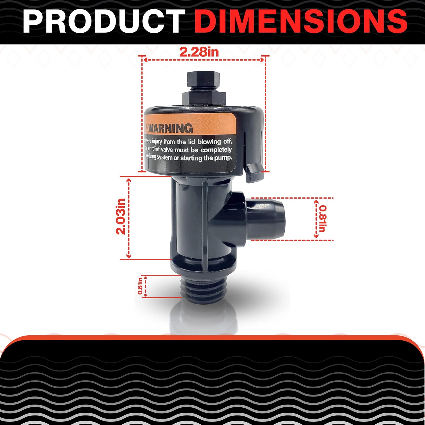 Swimables High Flow Air Relief Valve 98209803 Replacement for Most Pentair Filters - 98209800