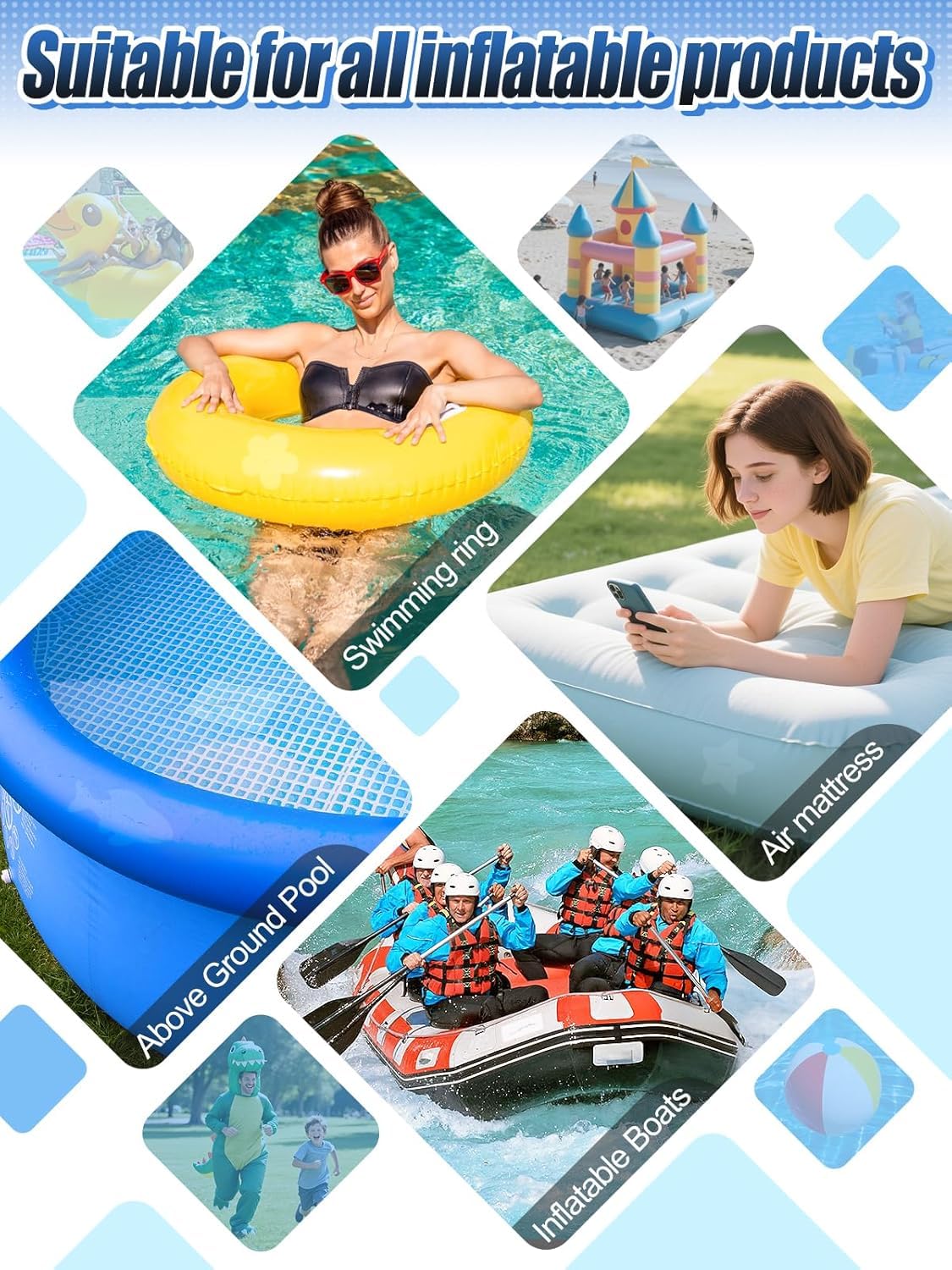 Aulock 4ft x 2.8ft Exlarge Pool Liner Repair Patch - Self-Adhesive Vinyl Patch Kit for In-Ground or Above Ground Pools Inflatable Swimming Pools, Clear