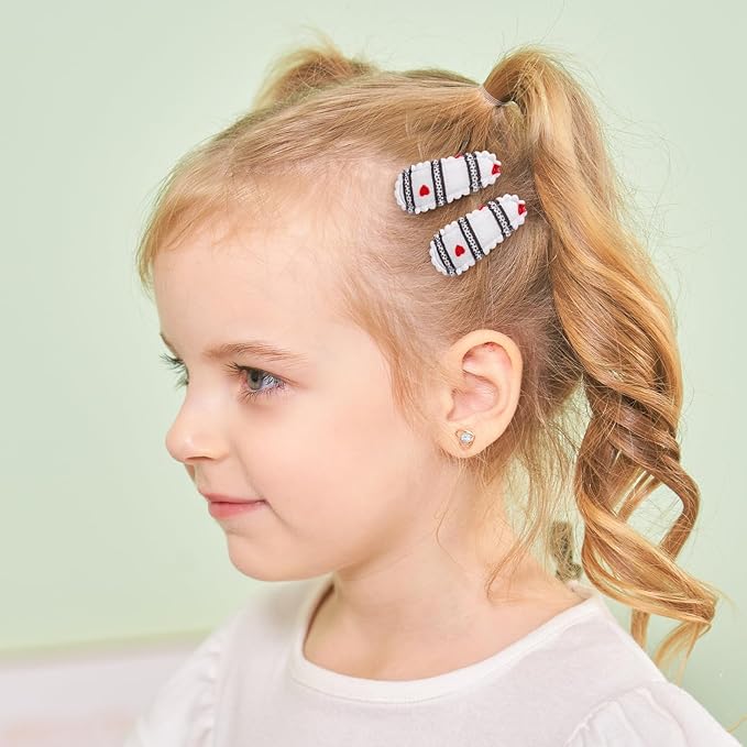 40 PCS Baby Hair Clips, Toddler Barrettes Floral Print Non Slip Snap Clips, 1.5" Mini Hair Barrettes Accessories for Baby Girls, Infants, Toddlers