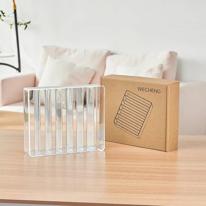 Makeup Organizer for Eyeshadow Palette and Lipstick Organizer, 7 Section Divided Makeup Palette Organizer for Vanity Drawer Countertop Modern Cosmetics Storage(7.48" x 6.22" x 1.77")