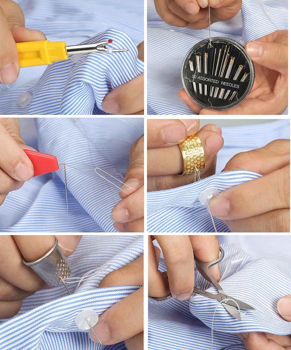 Cebelo Large Sewing Kit for Adults: 232 Pcs Sewing Supplies for Hand Mending Clothes Emergency Repair for Home Travel Dorm - 2026 Christmas Gifts for Mom Grandma Students Beginner (Brown)