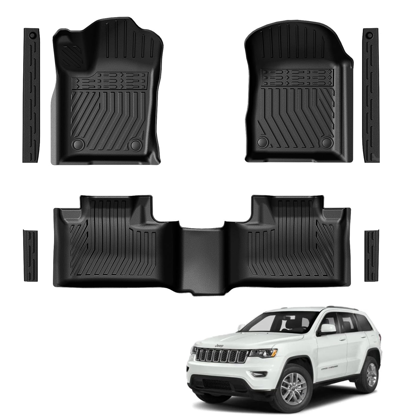 LUMWAY Floor Mats for 2016-2025 2026 Dodge Durango 6-Seater (Only for Bucket Seats), TPE All Weather Durable Floor Liners for Durango Accessories