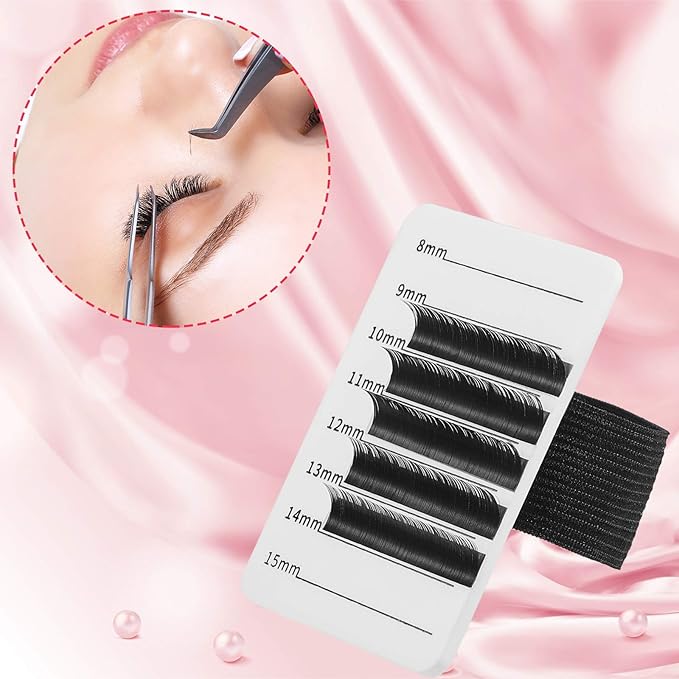 Patelai 4 Pieces Lash Holder Eyelash Extension Hand Pallet Tray Tools with Adjustable Wrist Strap Adjustable Lash Tray Strip Palette One Size Fits Most Eyelash Extension Holder(8-15 mm,White)