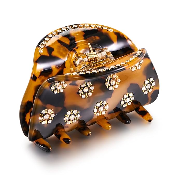 LILIE&WHITE Tortoise Claw Clips For Women - Strong Thick Hair Styling Accessories With Claws For Styling 1PC