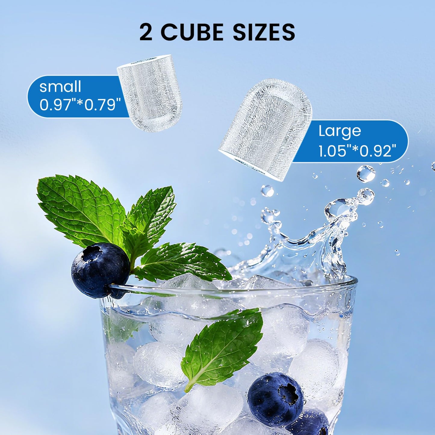 COWSAR Ice Maker Countertop, Portable Ice Machine with Self-Cleaning, 26 lbs/24Hrs, 8 Cubes in 6 Mins, Quiet Compact Commercial Ice Maker for Kitchen, RV, Camping
