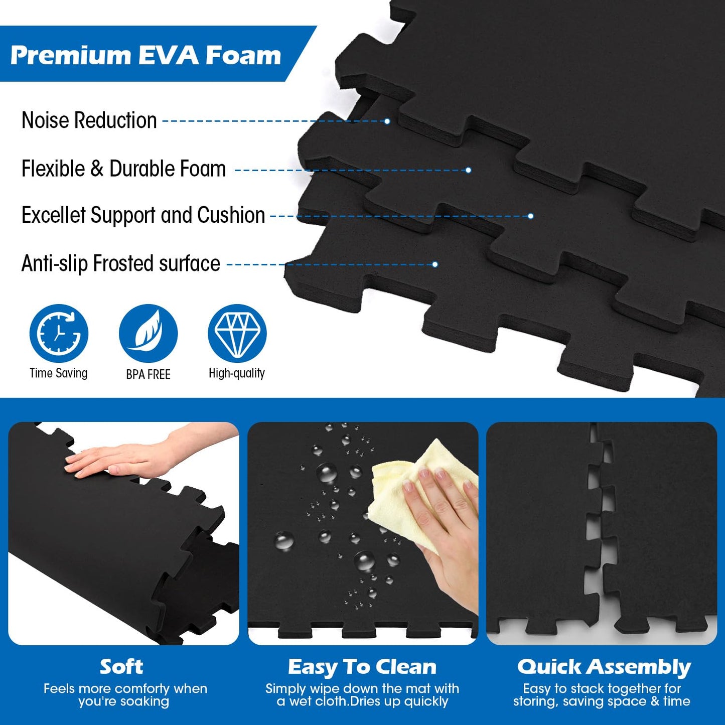 78 Inch Round Hot Tub Mat - Extra-Thick Interlocking Hot Tub Protective Pad Spa Pool Foam Insulation Mat Ground Base Flooring Protector for Portable Inflatable Hot Tub Accessories Outdoor Indoor