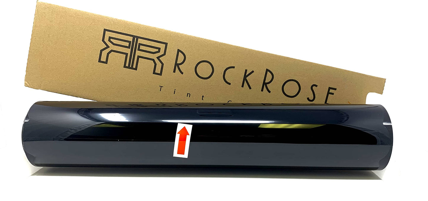 RockRose 20% Premium Carbon Car Window Tint Film 20 in x 10FT 2PLY Charcoal Privacy Film UV, Heat Blocking Tint for Car or Home Adhesive Film Easy Shrink, Plotter Friendly Pro Grade