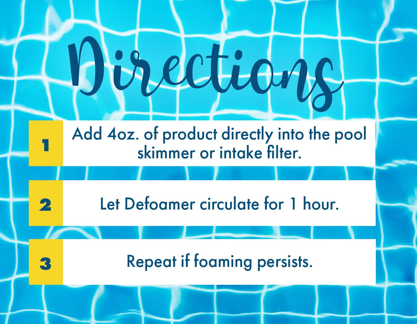 Pool & Hot Tub Defoamer, 1 Gallon, Quickly Eliminate Foam in Pool or hot tubs.