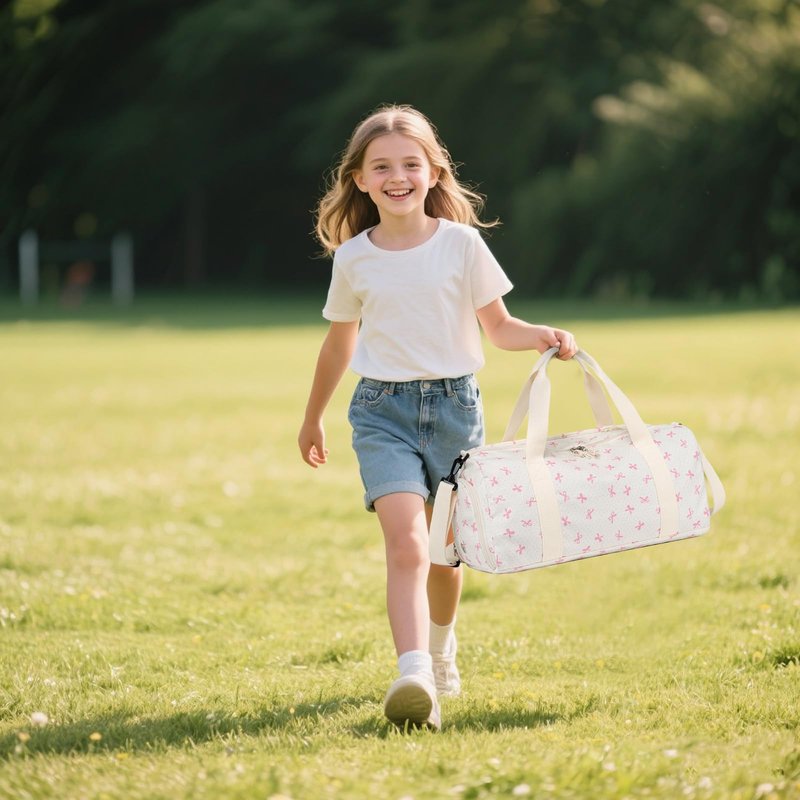 Gym Bag Sports Duffle Bag with Wet Pocket Weekender Overnight Bags with Waterproof Shoe Compartment for Girls Kids Women Dance Workout Travel Bags