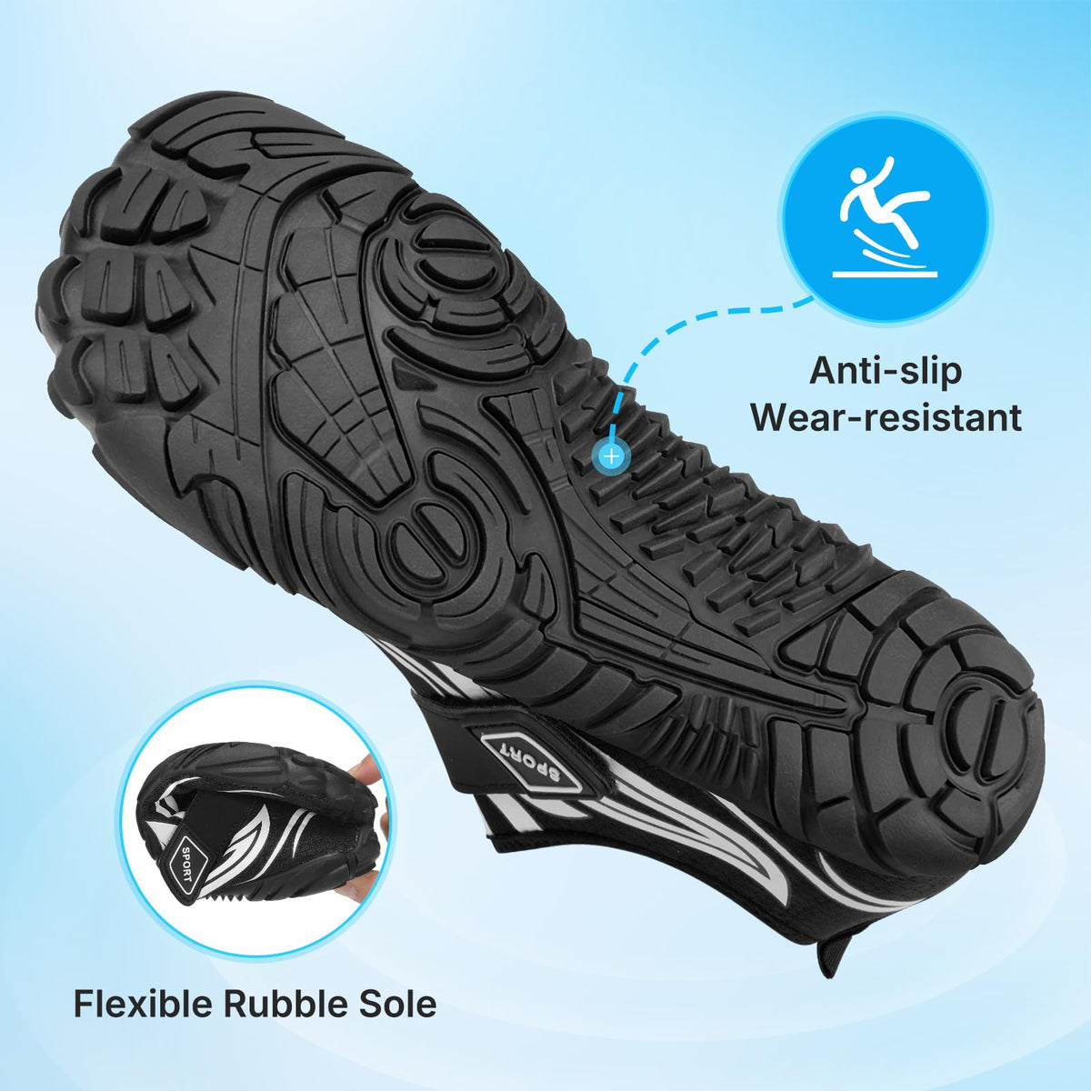 Barefoot Water Shoes Women Men Adult Hiking Swim Beach River Pool Hike Guarding Shoes Aqua Socks Protective Comfort Wide Toe Box Width Rock Climbing Vacation Outdoor 2025 New
