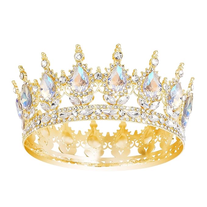 YOUlDIANZI Queen Crown Rhinestone Wedding Crowns and Tiaras for Women Costume Party Hair Accessories Princess Birthday Crown Crystal Bridal Crowns