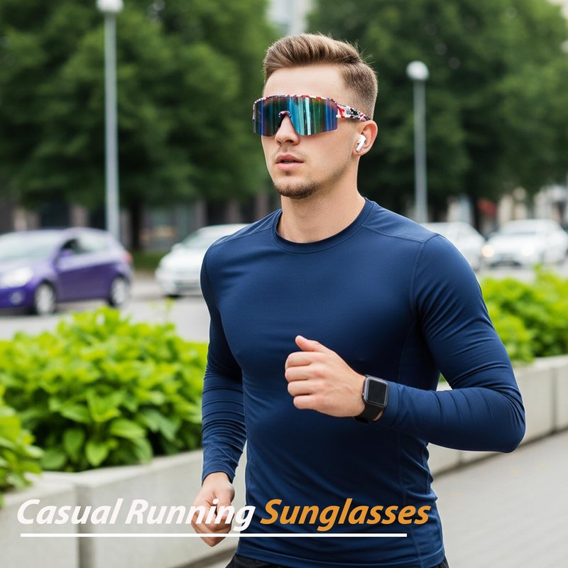 AVV Polarized Sports Sunglasses for Men Women - UV400 Protection Cycling Glasses with Lightweight TR90 Frame, Ideal for Running Baseball Fishing Driving