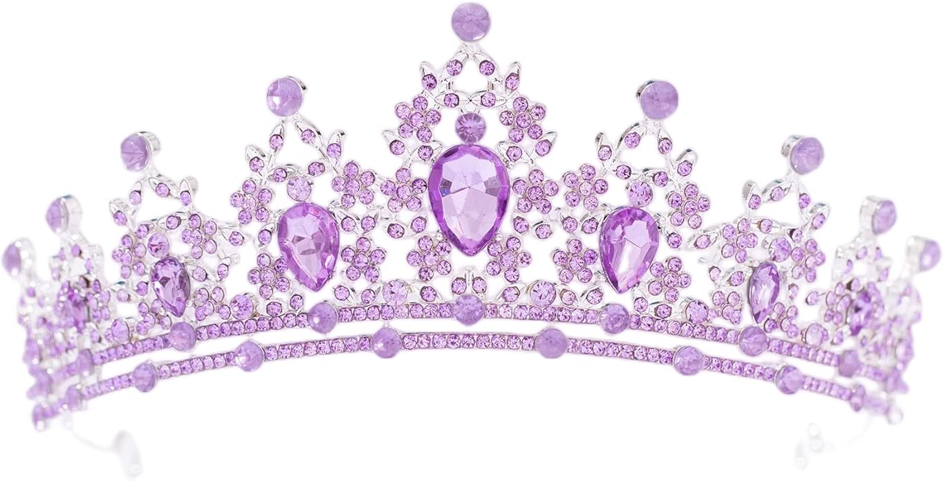 FORSEVEN Crystal Tiaras for Women, Wedding Tiaras and Crowns for Women Tiaras for Birthday Party Princess Crown Hair Accessories Bride Rhinestone Christmas Decorations Headband