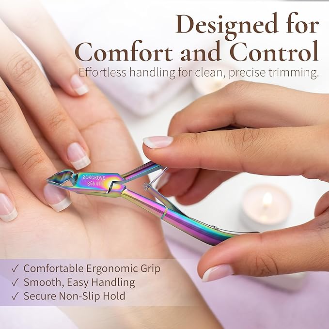 Professional Cuticle Cutter & Pusher Trimmer Manicure Tools with Double Spring – Perfect Nail Care Tool for Manicure & Pedicure Beauty at Home/Spa/Saloon