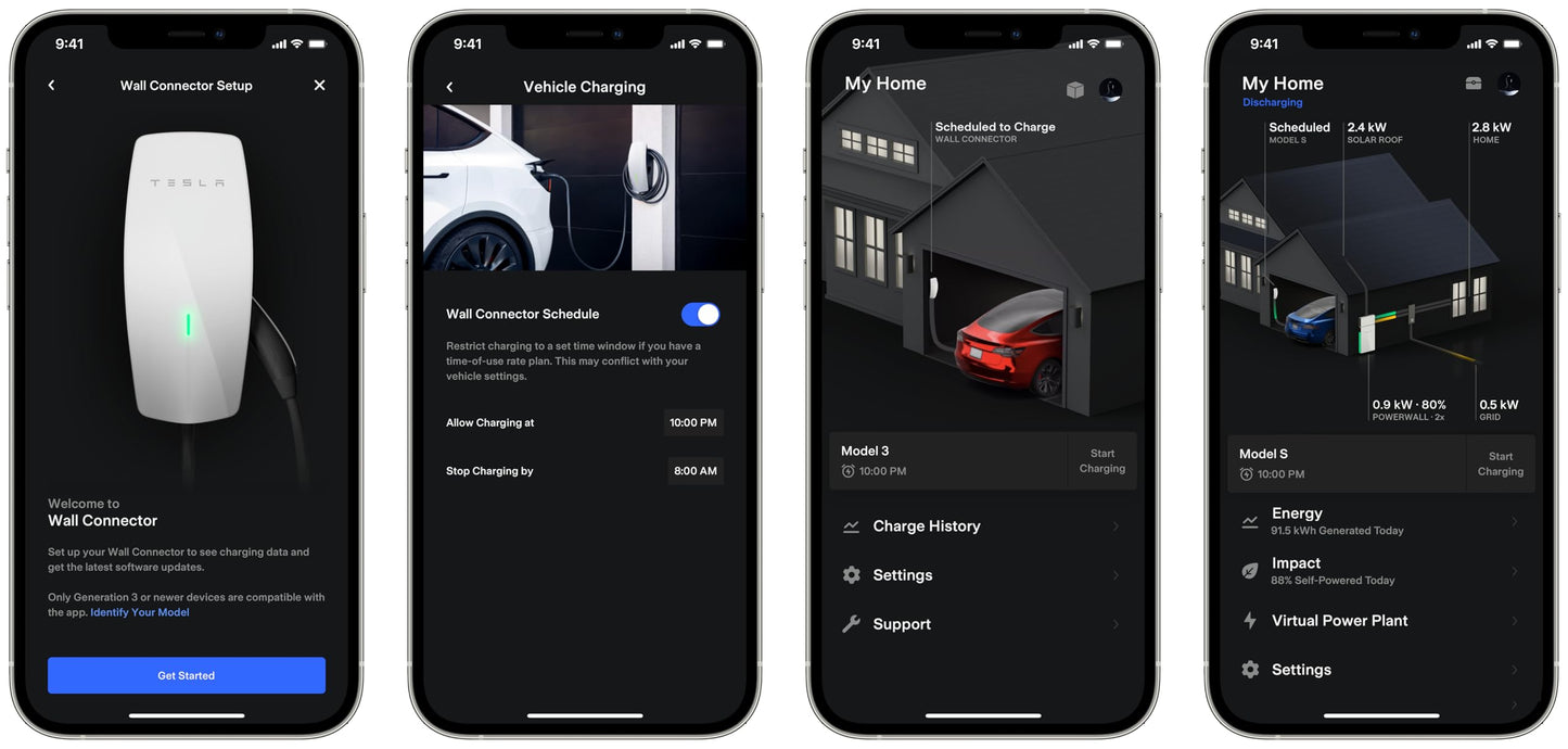 Tesla Wall Connector - Home Electric Vehicle (EV) Charger, NACS - Level 2 - up to 48A - UL Certified, Enery Star Partner